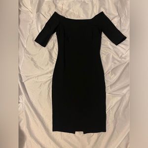 Classy off shoulder 1/2 sleeve bodycon with slit